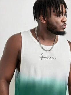 Manfinity Hypemode Men Plus Letter Graphic Ombre Tank Top -Man Plus Fashion 1692172691be71a34ed36eeada510d12e8255095f0 thumbnail 405x552