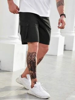 Men Plus Flap Pocket Side Drawstring Waist Shorts -Man Plus Fashion 1692450054d1897f21bc8dea4c34bc5fac298333dc thumbnail 405x552