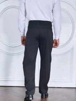 Extended Sizes Men Plus Slant Pocket Solid Pants