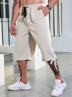 Men Plus Drawstring Waist Slant Pocket Shorts -Man Plus Fashion 16924500665d9378e0ab5f34ee17f869cbbdf8ad96 thumbnail 405x552