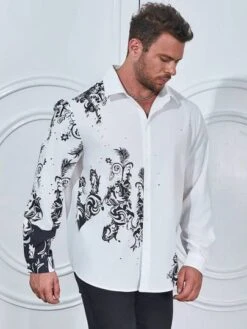 Manfinity Mode Men Plus Floral Print Shirt -Man Plus Fashion 16925905150cd29ff23d165ec246817addb874d8a7 thumbnail 405x552